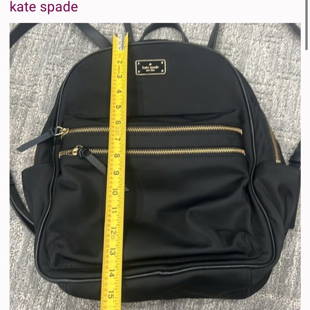 Kate Spade Black Backpack with Gold Accents - Picture 9 of 10